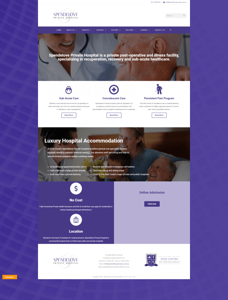 website of Spendelove Private Hospital