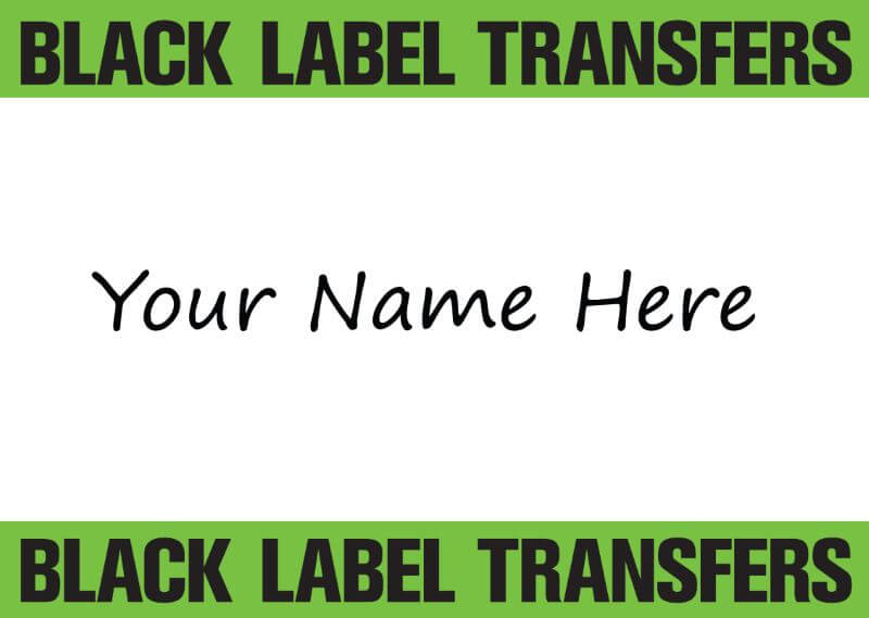 Black Label Transfers board